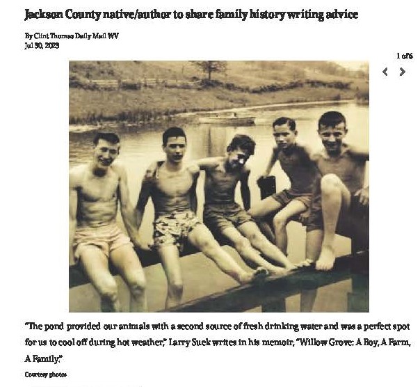 Jackson County native/author to share family history writing advice