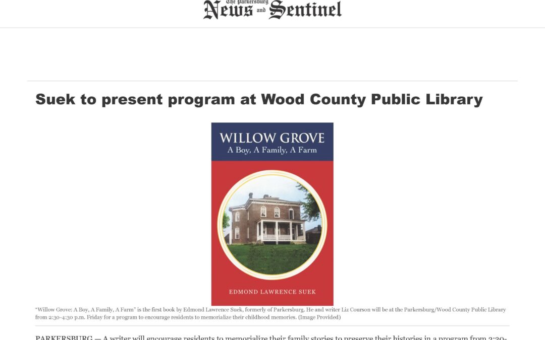 Suek to Present at Wood County Public Library